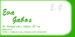 eva gabos business card